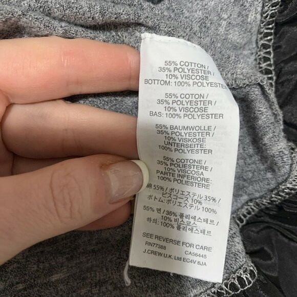j crew womens gray black crew neck tank top xxs - Picture 5 of 5